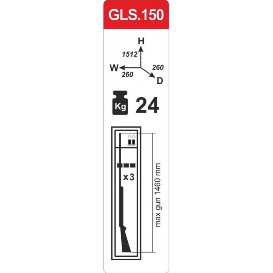 Οπλοκιβώτιο GRIFFON GLS.150.K - 4 Τουφεκίων